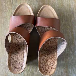 Blowfish Malibu wedge sandals size 8
